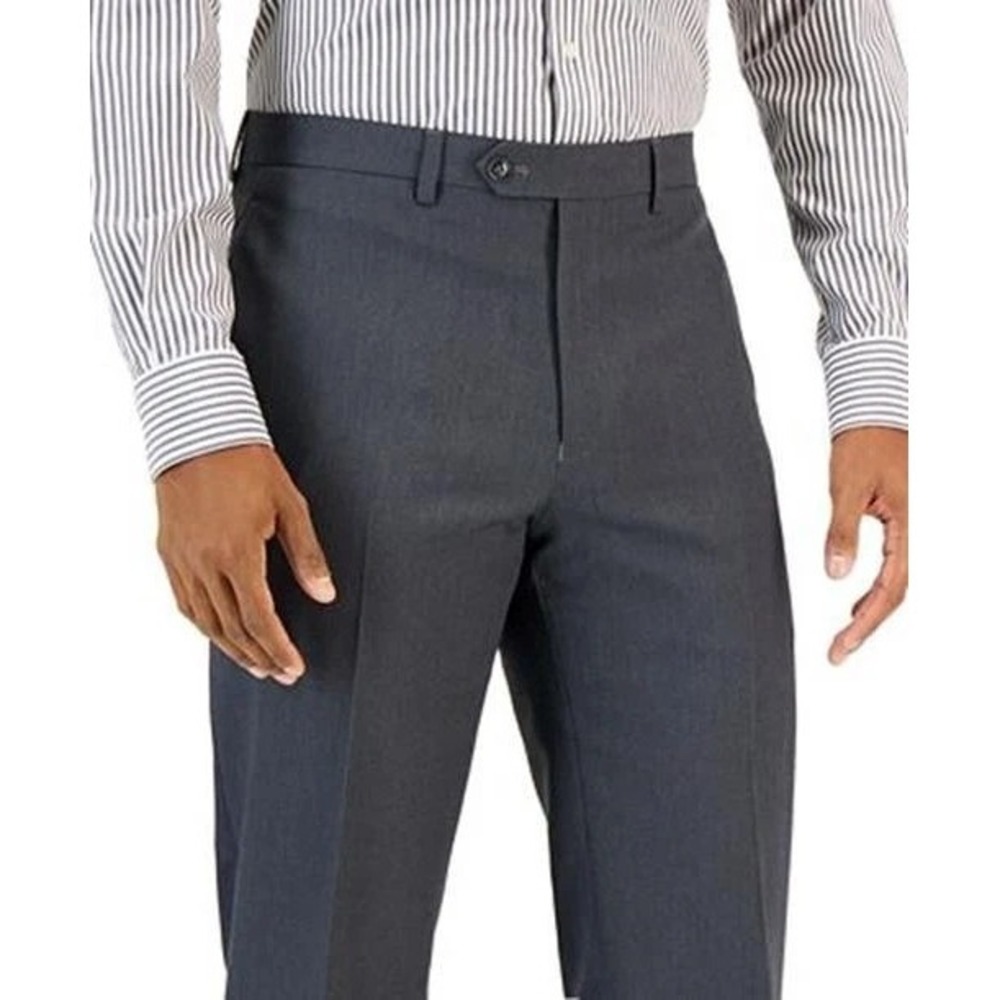 Van‎ Heusen Mens Slim Fit Dress Pants 33W 32L Charcoal Grey